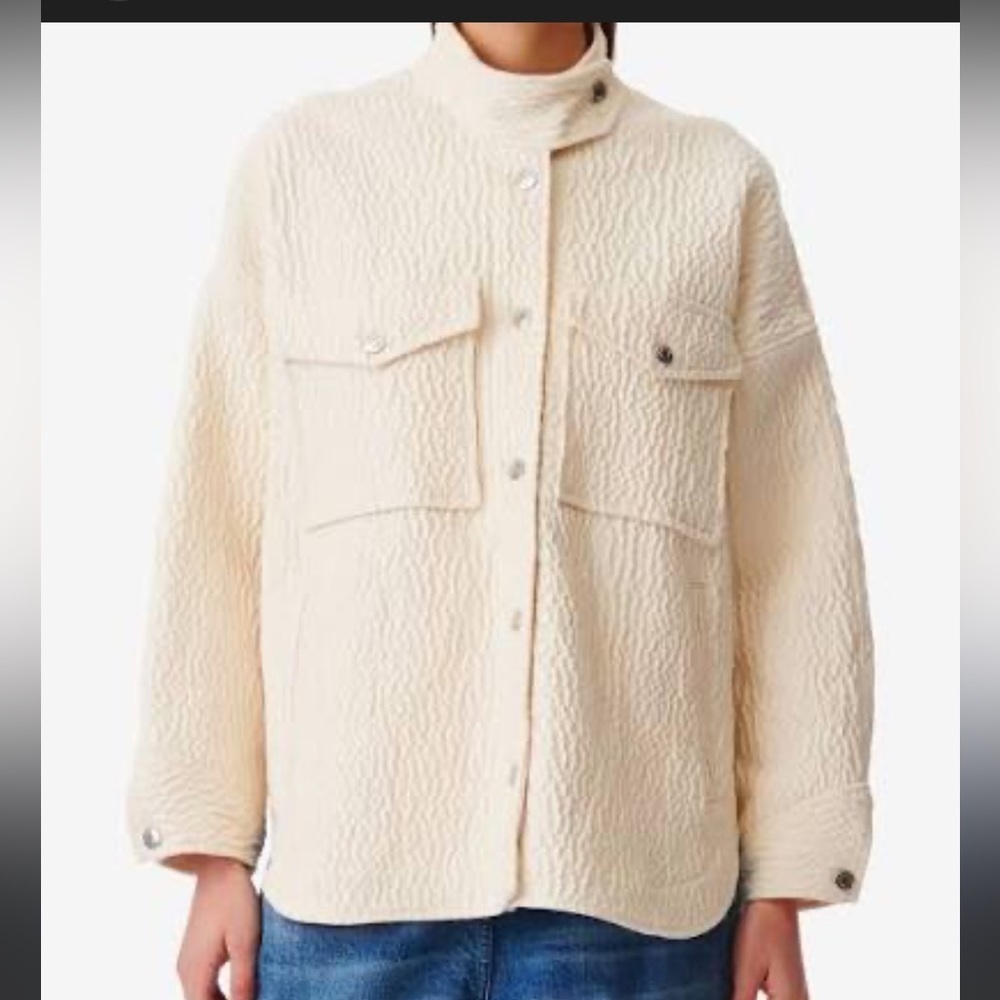 IRO Rosana oversized cream textured jacket size 36 - Picture 6 of 10